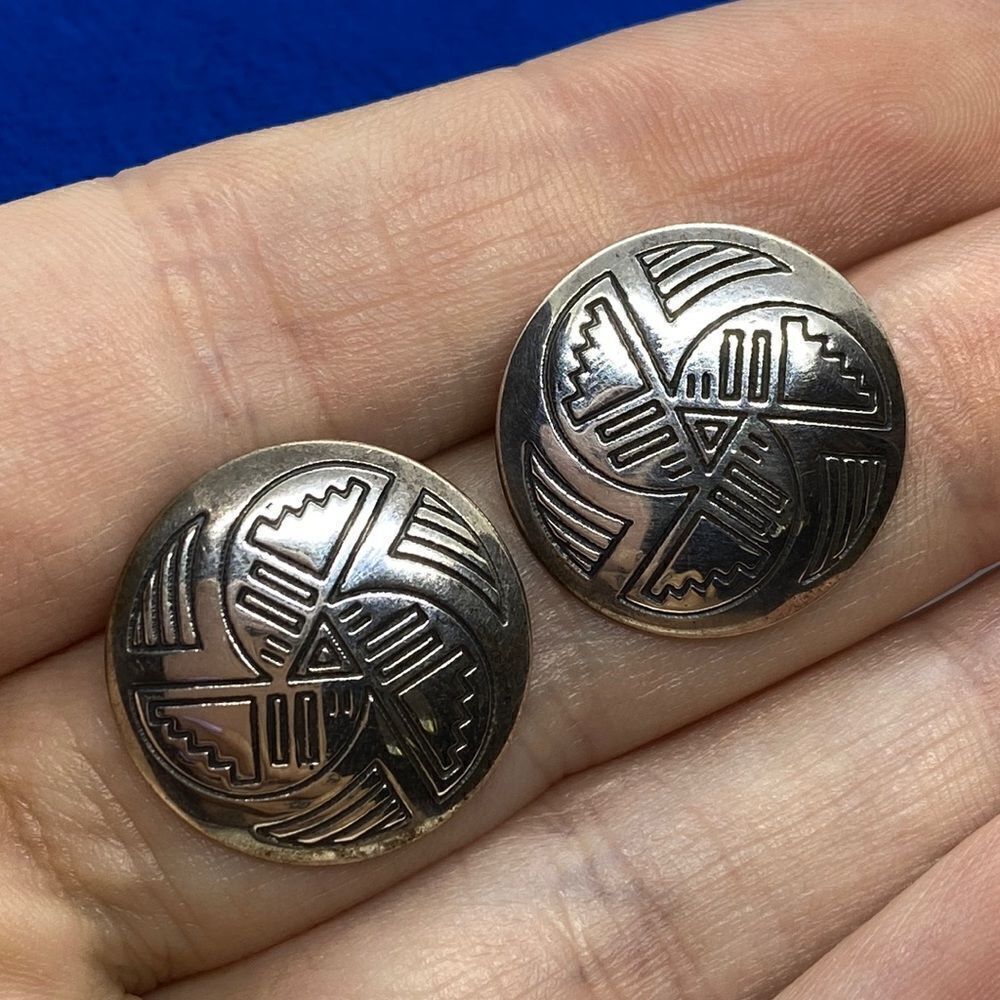 💛 Sterling Vintage Southwestern Earrings